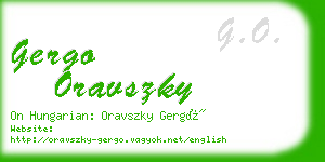 gergo oravszky business card